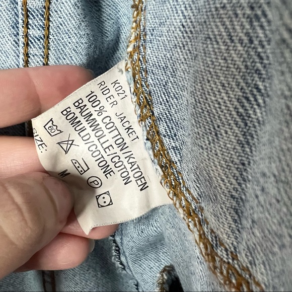Vintage Lee Riders Denim Jacket Distressed Size Medium - Picture 8 of 15